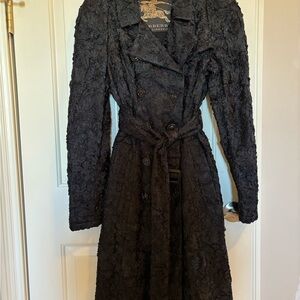 Burberry Prorsum Lace Trench Coat Silk Lined Made in Italy
